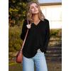 imageWIHOLL Long Sleeve Shirts for Women V Neck Tops Tunic Fall Winter Sweaters 2025 Clothes1black