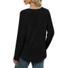 imageWIHOLL Long Sleeve Shirts for Women V Neck Tops Tunic Fall Winter Sweaters 2025 Clothes1black