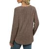 imageWIHOLL Long Sleeve Shirts for Women V Neck Tops Tunic Fall Winter Sweaters 2025 ClothesCoffee