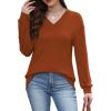 imageWIHOLL Long Sleeve Shirts for Women V Neck Tops Tunic Fall Winter Sweatshirts 2025 Clothes1camarel