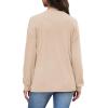 imageWIHOLL Long Sleeve Shirts for Women V Neck Tops Tunic Fall Winter Sweatshirts 2025 ClothesApricot