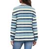 imageWIHOLL Long Sleeve Shirts for Women V Neck Tops Tunic Fall Winter Sweatshirts 2025 ClothesStripes Blue