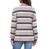 imageWIHOLL Long Sleeve Shirts for Women V Neck Tops Tunic Fall Winter Sweatshirts 2025 ClothesStripes Pink