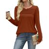 imageWIHOLL Long Sleeve Shirts for Women Crewneck Tops Tunic Fall Winter Sweatshirts 2025 Clothes1camarel
