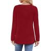 imageWIHOLL Long Sleeve Shirts for Women Crewneck Tops Tunic Fall Winter Sweatshirts 2025 Clothes1red