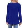 imageWIHOLL Long Sleeve Shirts for Women Crewneck Tops Tunic Fall Winter Sweatshirts 2025 ClothesBlue