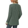 imageWIHOLL Long Sleeve Shirts for Women Lightweight Sweaters Fall Outfits 2025 Color Block Winter Clothing Dressy Casual Soft02green