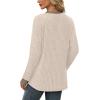 imageWIHOLL Long Sleeve Shirts for Women Lightweight Sweaters Fall Outfits 2025 Color Block Winter Clothing Dressy Casual Soft04apricot