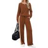 imageWIHOLL 2 Piece Lounge Sets for Women Long Sleeve Tops Wide Leg Sweatpants Sweatsuits with PocketsCamarel