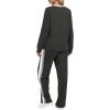 imageWIHOLL 2 Piece Lounge Sets for Women Long Sleeve Tops Wide Leg Sweatpants Sweatsuits with PocketsDeep Grey