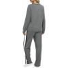 imageWIHOLL 2 Piece Lounge Sets for Women Long Sleeve Tops Wide Leg Sweatpants Sweatsuits with PocketsGrey