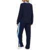 imageWIHOLL 2 Piece Lounge Sets for Women Long Sleeve Tops Wide Leg Sweatpants Sweatsuits with PocketsNavy