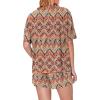 imageWIHOLL 2 Piece Lounge Sets for Women 2 Piece Lounge Matching Short Sleeve Tops Shorts Pants with Pocket ClothingBoho Print