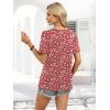 imageWIHOLL Womens Summer Tops Short Sleeve Shirts Square Neck Spring Outfits 2026 Fashion Clothing BlousesFloral 1