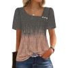 imageWIHOLL Womens Summer Tops Short Sleeve Shirts Square Neck Spring Outfits 2026 Fashion Clothing BlousesPattern 1