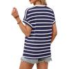 imageWIHOLL Womens Tops Short Sleeve Shirts Summer Outfits 2026 Spring Dressy Casual Clothes ClothingNavy Stripes