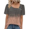imageWIHOLL Womens Summer Tops Short Sleeve Shirts Square Neck Spring Outfits 2026 Fashion Clothing BlousesPattern 1