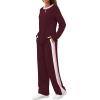 imageWIHOLL 2 Piece Lounge Sets for Women Long Sleeve Tops Wide Leg Sweatpants Sweatsuits with PocketsWinered