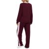 imageWIHOLL 2 Piece Lounge Sets for Women Long Sleeve Tops Wide Leg Sweatpants Sweatsuits with PocketsWinered
