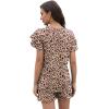 imageWIHOLL Summer Outfits for Women 2 Piece Short Sleeve V Neck Lounge Sets Casual2leopard