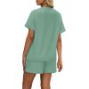 imageWIHOLL Womens 2 Piece Lounge Sets Short Sleeve TShirt and Drawstring Shorts Casual Pajamas Vacation Outfits with Pockets07sage Green