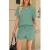 imageWIHOLL Womens 2 Piece Lounge Sets Short Sleeve TShirt and Drawstring Shorts Casual Pajamas Vacation Outfits with Pockets07sage Green