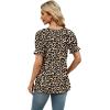 imageWIHOLL Womens Summer Tops Short Sleeve Shirts Smocked Puff Sleeve Blouses Casual Loose Fit Trendy Clothes S3XLB  Leopard Print