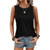 imageWIHOLL Tank Tops for Women Summer Outfits 2026 Crew Neck Casual Sleeveless Shirts Blouses ClothesBlack