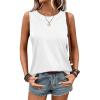 imageWIHOLL Tank Tops for Women Summer Outfits 2026 Crew Neck Casual Sleeveless Shirts Blouses ClothesWhite