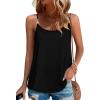 image:imageWIHOLL Womens Tank Tops Beaded Spaghetti Strap Cami Flowy Scoop Neck Sleeveless Summer Beach Vacation Clothes07  Black