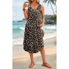 image:imageWIHOLL Summer Dresses for Women Button Front Sleeveless Casual Midi Dress Beach Vacation Sundresses with PocketsLeopard Print