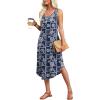 image:imageWIHOLL Summer Dresses for Women Button Front Sleeveless Casual Midi Dress Beach Vacation Sundresses with PocketsNavy Boho Print