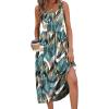 image:imageWIHOLL Summer Dresses for Women Flowy Casual Midi Dress Beach Vacation Sundresses with PocketsMulticolor Tropical Leaves