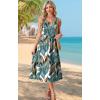 image:imageWIHOLL Summer Dresses for Women Flowy Casual Midi Dress Beach Vacation Sundresses with PocketsMulticolor Tropical Leaves