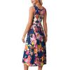 image:imageWIHOLL Summer Dresses for Women Flowy Casual Midi Dress Beach Vacation Sundresses with PocketsNavy Pink Floral
