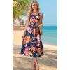 image:imageWIHOLL Summer Dresses for Women Flowy Casual Midi Dress Beach Vacation Sundresses with PocketsNavy Pink Floral