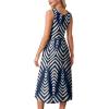 image:imageWIHOLL Summer Dresses for Women Flowy Casual Midi Dress Beach Vacation Sundresses with PocketsNavy Print