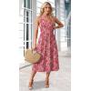 image:imageWIHOLL Summer Dresses for Women Flowy Casual Midi Dress Beach Vacation Sundresses with PocketsRed Paisley Print