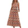 image:imageWIHOLL Summer Dresses for Women Flowy Casual Midi Dress Beach Vacation Sundresses with PocketsBoho Print