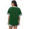 image:imageWIHOLL Womens T Shirts Loose Fit Short Sleeve Tees V Neck Color Block Summer Tops 2026 Fashion S3XL04  Deep Grassgreen