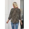 image:imageWIHOLL 34 Length Sleeve Womens Tops Pleated Front Crew Neck Blouses Dressy Casual Business Casual Spring Summer Shirts S3XL10  Leopard Print