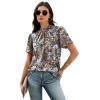 image:imageWIHOLL Womens Tops Short Puff Sleeve Shirts Mock Neck Pleated Spring Blouses Dressy Casual Business Casual Summer Outfits02  Boho Garden Floral