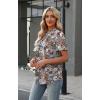 image:imageWIHOLL Womens Tops Short Puff Sleeve Shirts Mock Neck Pleated Spring Blouses Dressy Casual Business Casual Summer Outfits02  Boho Garden Floral