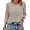 image:imageWIHOLL 34 Length Sleeve Womens Tops Sweaters Shirts Lightweight Spring Outfits 2026 Winter Clothing S3XL01khaki