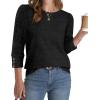 image:imageWIHOLL 34 Length Sleeve Womens Tops Sweaters Shirts Lightweight Spring Outfits 2026 Winter Clothing S3XL03black
