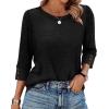 image:imageWIHOLL 34 Length Sleeve Womens Tops Sweaters Shirts Lightweight Spring Outfits 2026 Winter Clothing S3XL03black