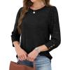 image:imageWIHOLL 34 Length Sleeve Womens Tops Sweaters Shirts Lightweight Spring Outfits 2026 Winter Clothing S3XL03black