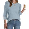 image:imageWIHOLL 34 Length Sleeve Womens Tops Sweaters Shirts Lightweight Spring Outfits 2026 Winter Clothing S3XL03blue