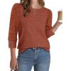 image:imageWIHOLL 34 Length Sleeve Womens Tops Sweaters Shirts Lightweight Spring Outfits 2026 Winter Clothing S3XL03caramel