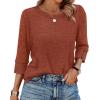 image:imageWIHOLL 34 Length Sleeve Womens Tops Sweaters Shirts Lightweight Spring Outfits 2026 Winter Clothing S3XL03caramel